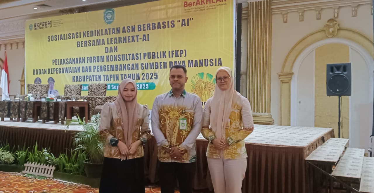kegiatan Sosialisasi kediklatan ASN bebrbasis AI dan FKP BKPSDM Kab. Tapin
