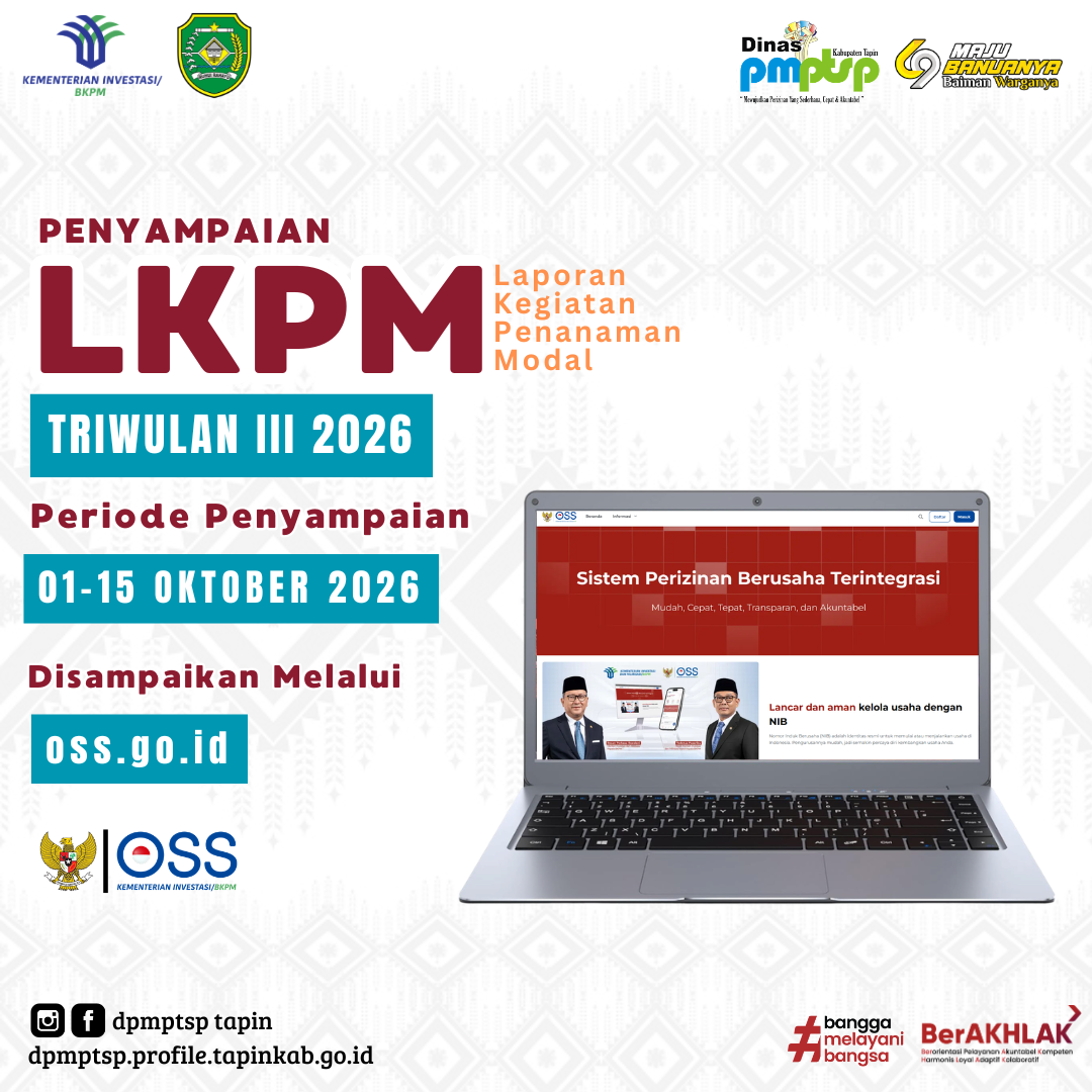 DPMPTSP Kabupaten Tapin Imbau Pelaku Usaha Segera Sampaikan LKPM Triwulan III Tahun 2026